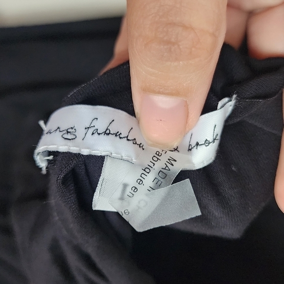 Young Fabulous & Broke Black Drapped Back Ruched Long Sleeve Belted Midi Dress L - Picture 9 of 10